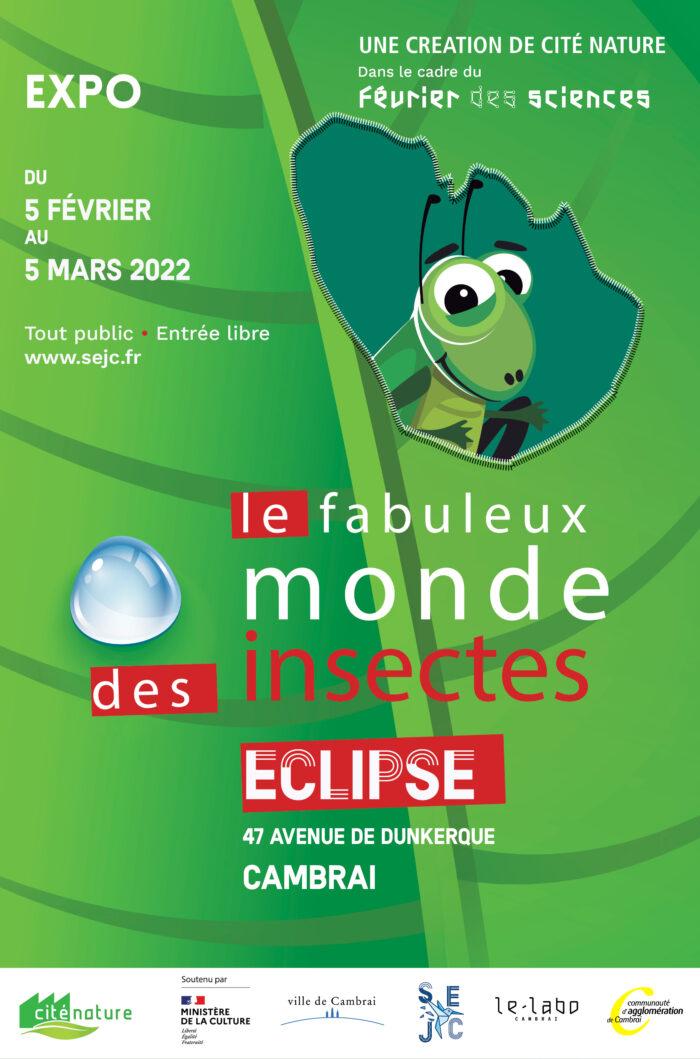 affiche de l'exposition sur les insectes à ECLIPSE - Cambrai