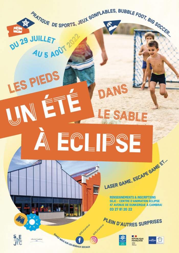 Plage à Cambrai - affiche été 2022