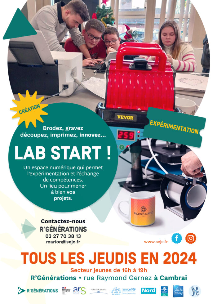 Lab Start à Cambrai au centre social R'Générations