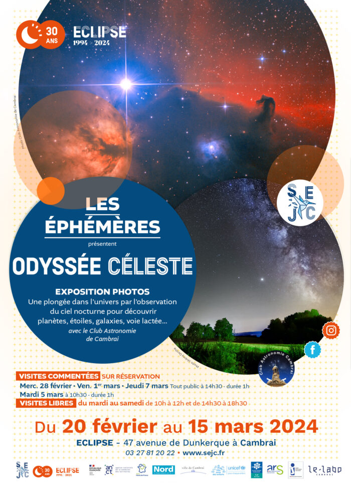 odyssée céleste - exposition avec le club astronomie de Cambrai 